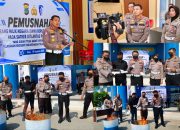 157.308 Material Regident yang Sudah Usang Dimusnahkan Ditlantas Polda Sulteng