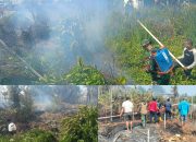 Tim Gabungan Padamkan Kebakaran Perkebunan Sagu di Leok 2 Buol