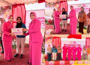 Ketua Bhayangkari Sulteng Bagikan 100 Paket Sembako untuk Warga Bungku Tengah