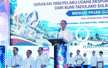 Deklarasi Gerakan 1.000 Pelaku Usaha Ekspor, Gubernur Anwar Hafid Dorong UMKM Sulteng Tembus Pasar Global
