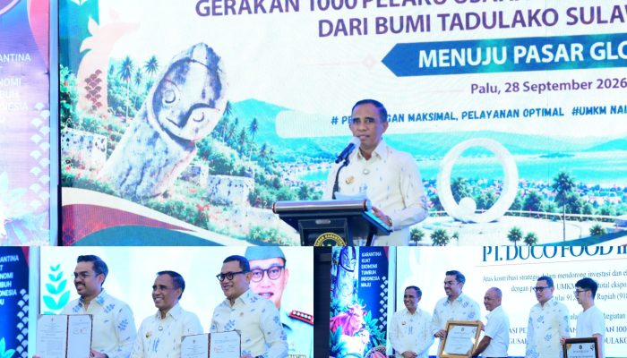 Deklarasi Gerakan 1.000 Pelaku Usaha Ekspor, Gubernur Anwar Hafid Dorong UMKM Sulteng Tembus Pasar Global