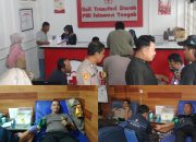Puluhan Personel Polresta Palu Ikut Donor Darah, Peringati HUT Humas Polri Ke-75