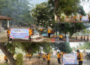 Sambut HUT Humas Polri ke-75, Polres Sigi Gelar Kerja Bakti di Taman Makam Bahagia ABRI
