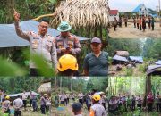 Beri Semangat Personel di Puncak Ranindi, Kapolres Sigi Tinjau Langsung Upaya Pemadaman Karhutla